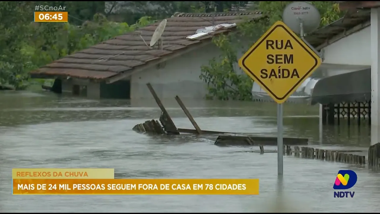 Reflexos da chuva: mais de 24 mil pessoas seguem fora de casa em 78 cidades
