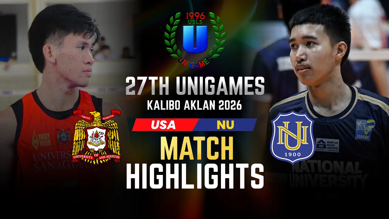NU vs. SAN AGUSTIN Full Game Highlights | 27TH UNIGAMES Men’s Volleyball Tournament