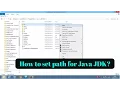 How to set path for Java JDK in Windows 7