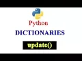 Python Tutorial - Dictionary Method update