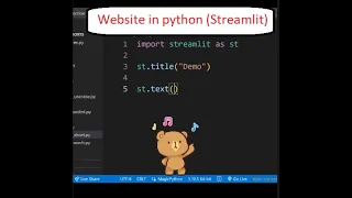 Create Websites in Python using Streamlit