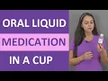 Oral Liquid Medication Administration Pouring Medicine in a Cup Nursing Clinical Skills