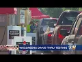 Cars Line Up As Free COVID-19 Testing Begins At 2 Walgreens Sites
