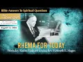 08 13 26 BIBLE ANSWERS TO SPIRITUAL QUESTIONS Rev Kenneth E Hagin