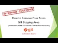 How to Remove Files From GIT Staging Area Understand Reset Restore Commands Practically