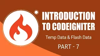 CodeIgniter Framework Temp Data And Flash Data Part 7 Eduonix