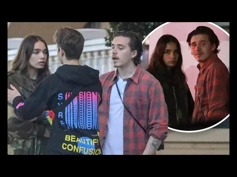 Download MP3 Brooklyn Beckham and Hana Cross engaged in a heated chat during a shopping trip with his brother's