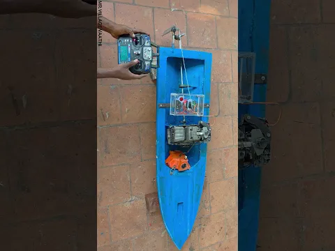 RC Boat with Chain Saw💯 #shorts