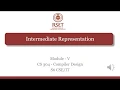 CS304 Compiler Design Intermediate Representation