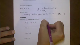 Language of Functions - Function Notation Example 3