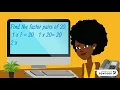 Finding Factor Pairs