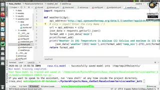 Calling Weather API in Rasa Part - 2
