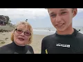 Our first surf lesson Pacific Ocean Ventura CA
