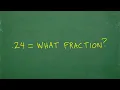 24 what fraction Let s review how to write a decimal as a fraction