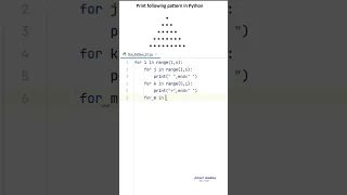 Print the given pattern in Python python for beginners