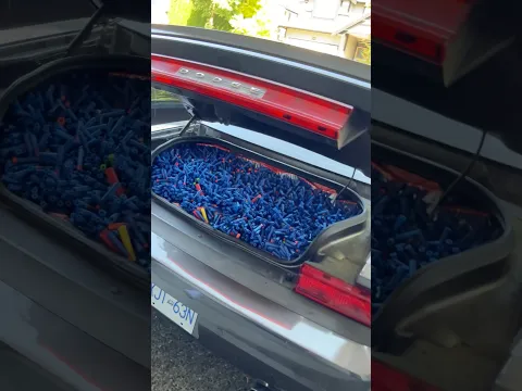 We Filled My Car With NERF Darts!