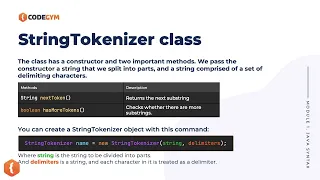 StringTokenizer in Java CodeGym University Course