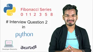 Fibonacci Series In Python Python Tutorial For Beginners In Telugu