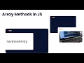JavaScript Array Reverse Method Flip Array Element