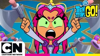 Raven devine REGINA la aruncarea securii Haideti Tineri Titani Cartoon Network