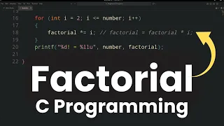 C Program to Calculate Factorial of a Number For Loop Example in C