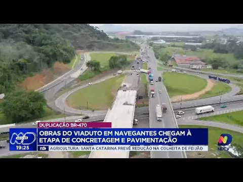 Viaduto em Navegantes avança: obras entram na fase de concretagem e pavimentação