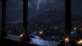Wind Sounds For Sleeping Thunderstorm Over A Medieval Castle Medieval Ambience 