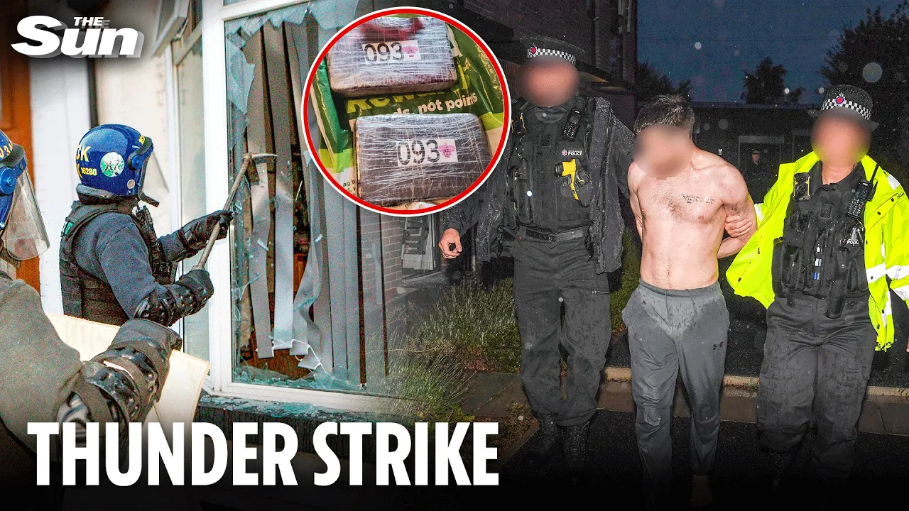 Dramatic moment cops smash down doors of £15m Thundercrest drug ring flooding UK with heroin & ket