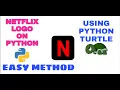 How to make Netflix logo on Python Easy Way Using Turtle Python World