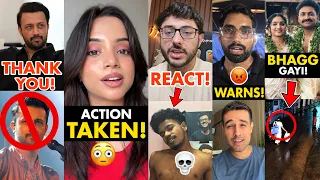 Muskan Karia Viral Controversy Action Taken Protester Warns Dhruv Rathee CarryMinati