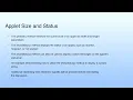Long Summary Lecture 36 Applet Programming--III