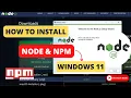 Install Node JS NPM in Windows Step by Step Guide By Bitter Code 2023