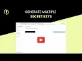 Generate multiple secret keys inside NoCodeBackend