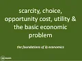 Scarcity Choice Opportunity Cost Utility Basic Economic Problem IB Microeconomics