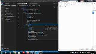 Build a dynamic table using Javascript in HTML