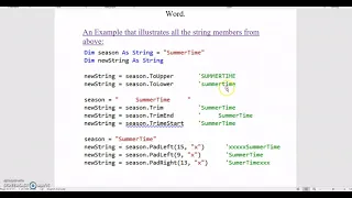 String Class Tutorial Visual Basic Part 1