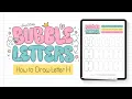 Bubble Letter H 3 Ways Free Practice Sheet
