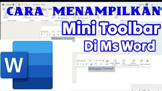 how to display the mini toolbar in ms word