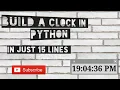 Clock In Python Tkinter Rahul Arya