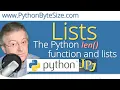 The Python len function and lists