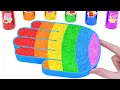 Download Lagu Satisfying Video | DIY How To Make Rainbow Hand From Mixing Gliiter Slime in Bathtub Cutting ASMR #9