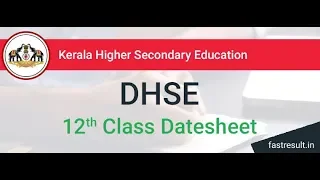 Kerala Plus Two Time Table 2019 Fastresult