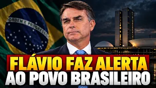 DIRETO dos EUA FLÁVIO BOLSONARO faz ALERTA ao POVO BRASILEIRO SOBRE LULA e MORAES