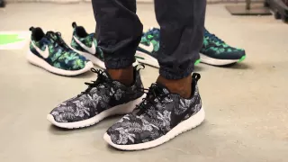 Nike Rosherun Print Aloha Cool Grey - On-feet at Exclucity