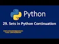 29 Sets in Python Continuation