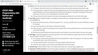 Harvard s CS50 Web Programming with Python and Javascript Course Project 1 Wiki