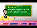 Program to print square with alphabet pattern