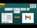 How to make a working contact form I Submit form data to email I Coding