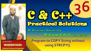 Program to Copy String without STRCPY function C 2 Semester