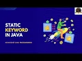 STATIC KEYWORD V-CODE 40 DAYS OF JAVA PROGRAMMING CSI VIT-AP